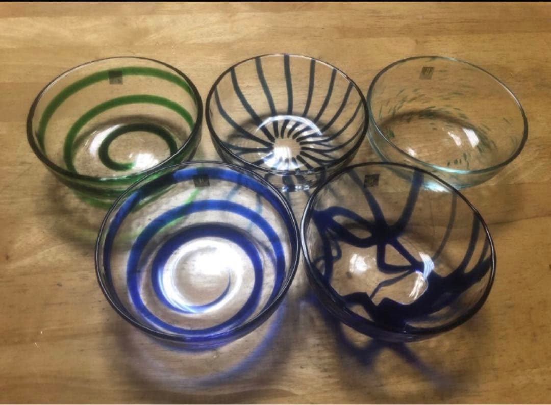 ガラス製中鉢•お刺身皿等4点セット