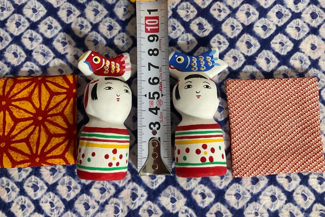 こけしと鯉のぼりのコラボ　岡山(座布団　伊勢) 入手困難　3月終了❣️