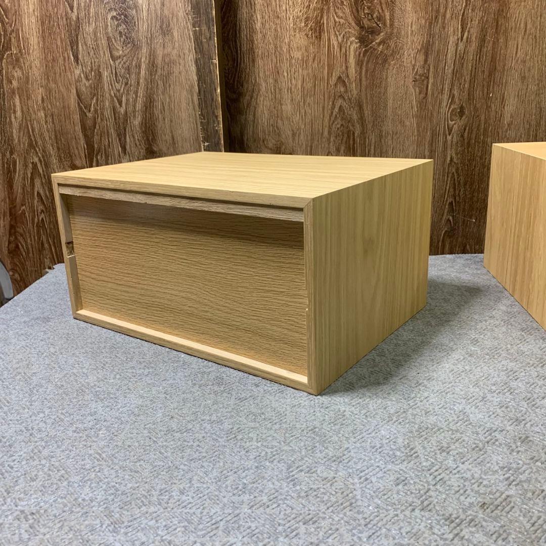 J575 無印良品 スタッキングチェスト シェルフ オーク材 引き出し