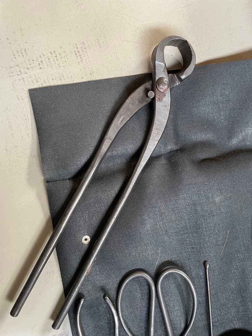 最高級 昌国 盆栽道具7点セット 未使用品 専用ケース、箱付き No. 331