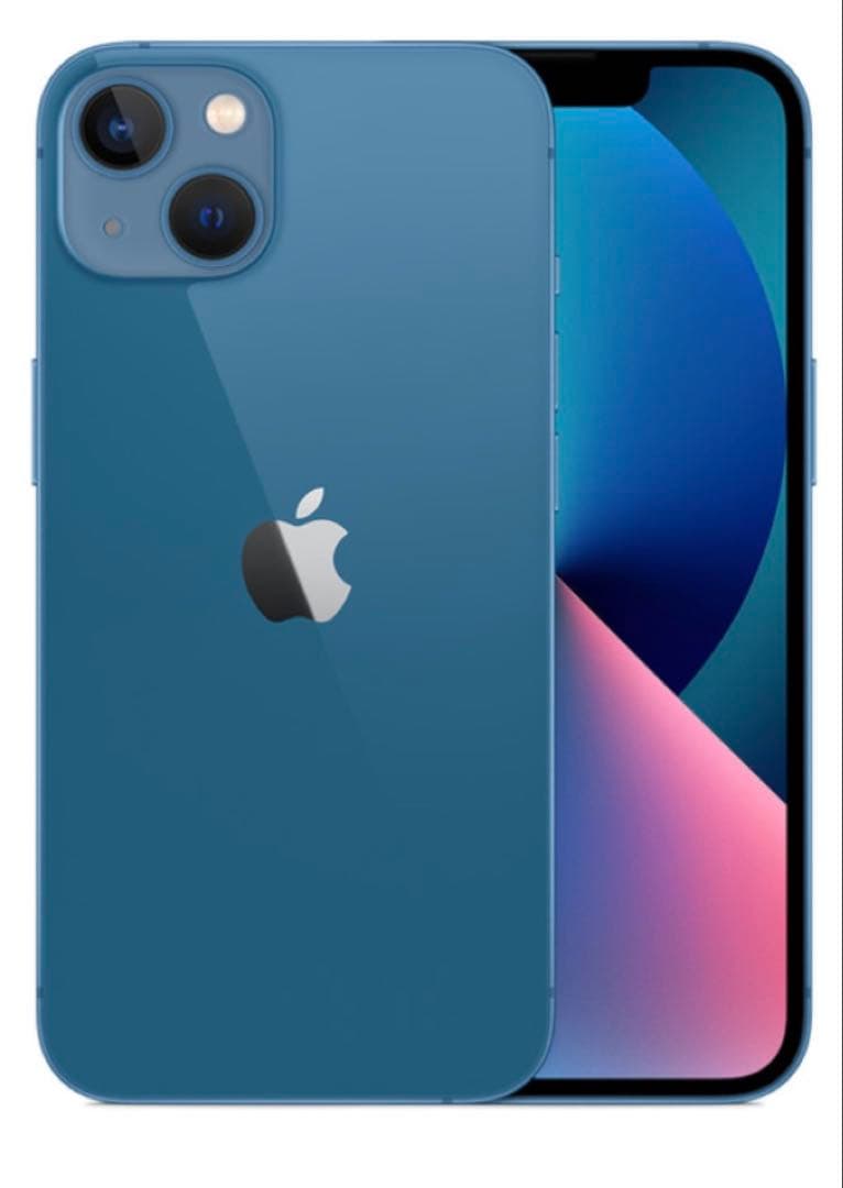 iPhone 13 128GB ブルー&MagSafe対応13クリアケース 新品