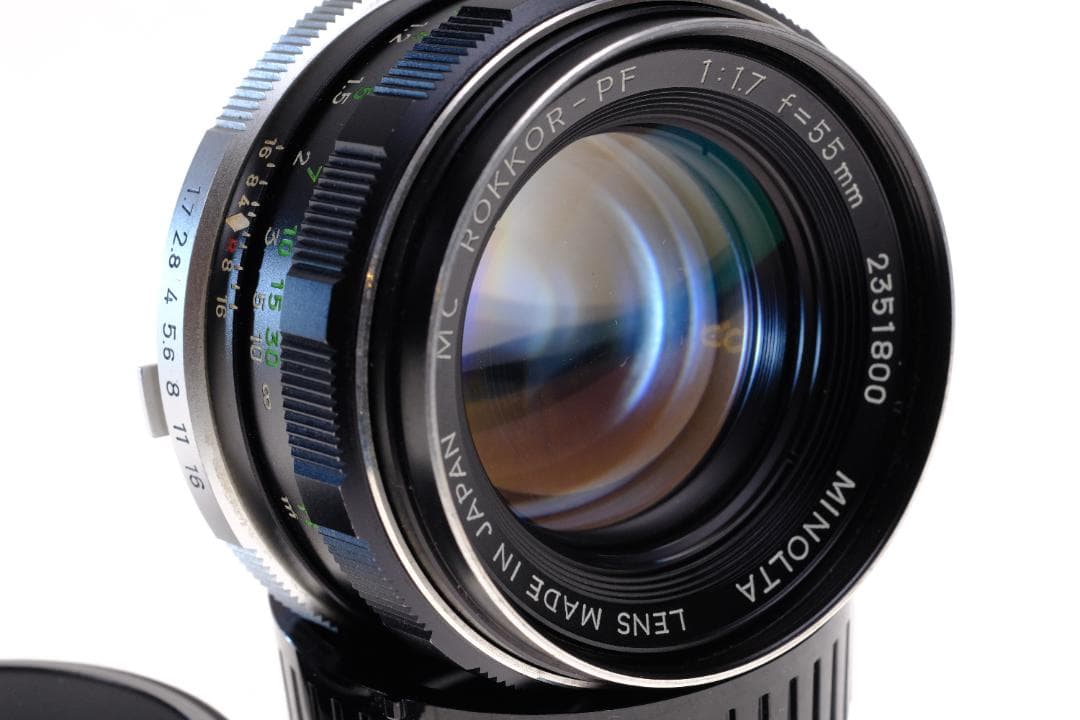 極上無傷 ミノルタ MC ROKKOR-PF 55/1.7 整備済 完動品 完璧