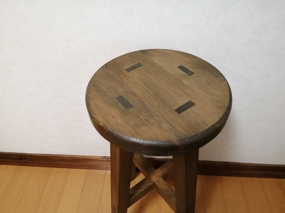 木製スツール　座面幅30cm×高さ60cm　丸椅子　stool