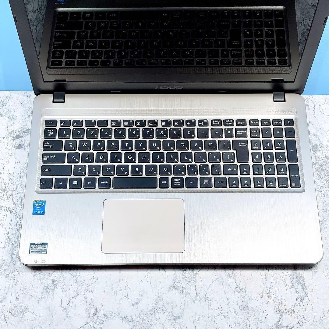 初心者におすすめ✨Win11✨オフィス✨カメラ✨ASUS✨ブラックノートパソコン