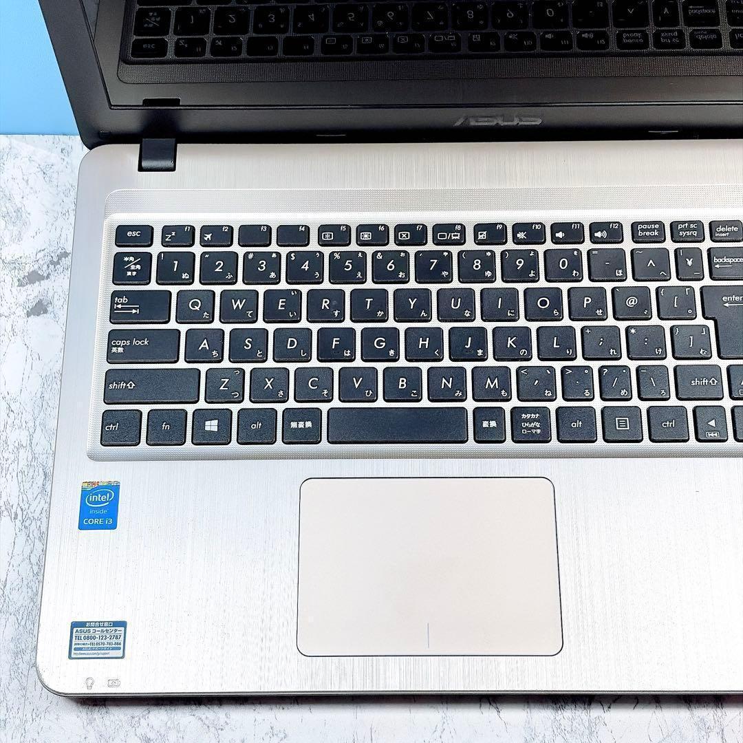 初心者におすすめ✨Win11✨オフィス✨カメラ✨ASUS✨ブラックノートパソコン
