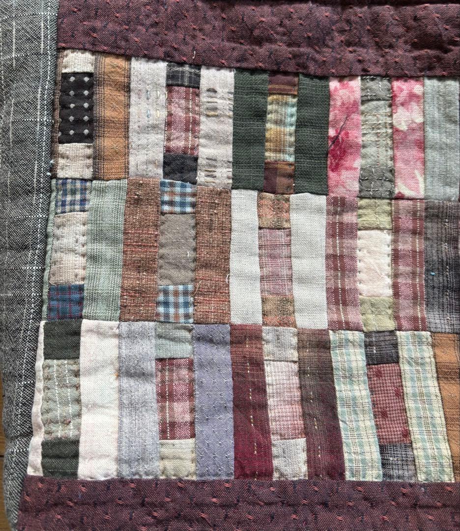 パッチワーク　ハンドメイド　先染めバック❗️