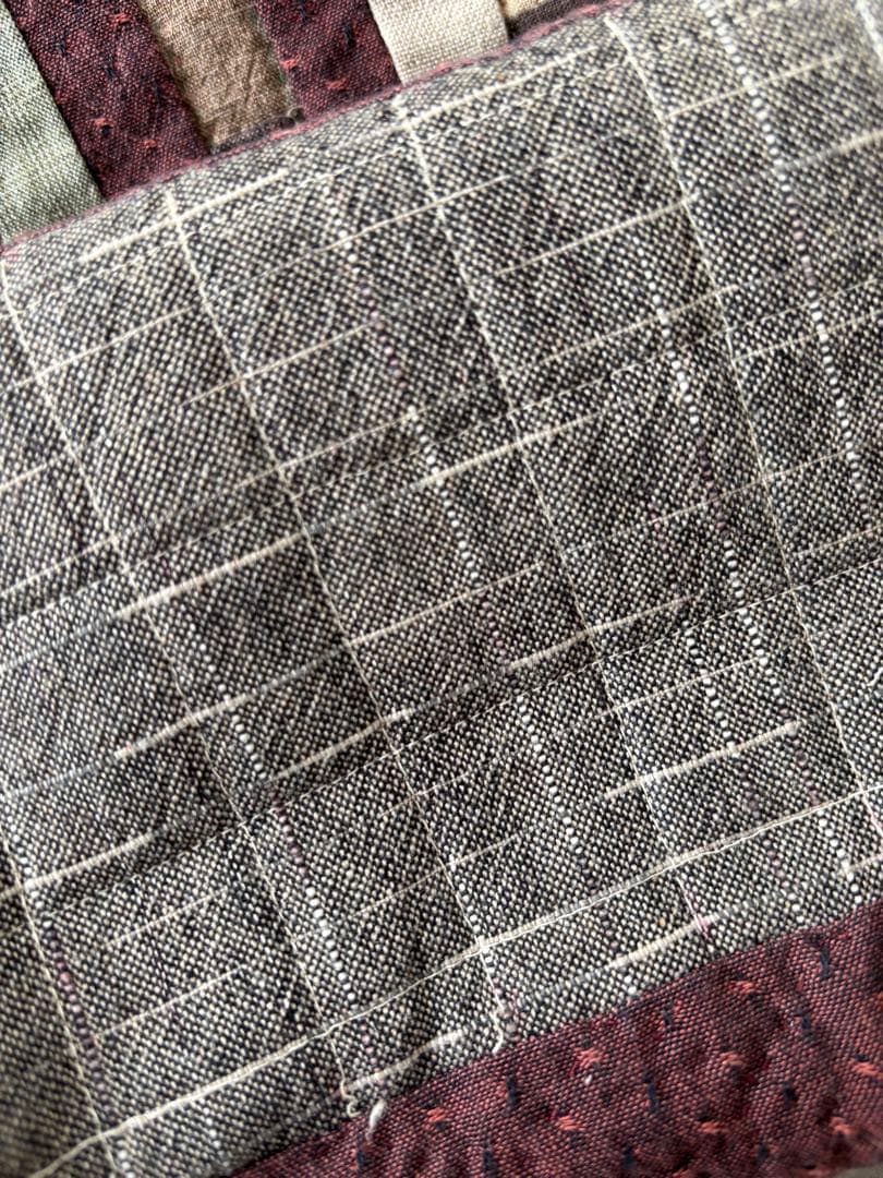 パッチワーク　ハンドメイド　先染めバック❗️