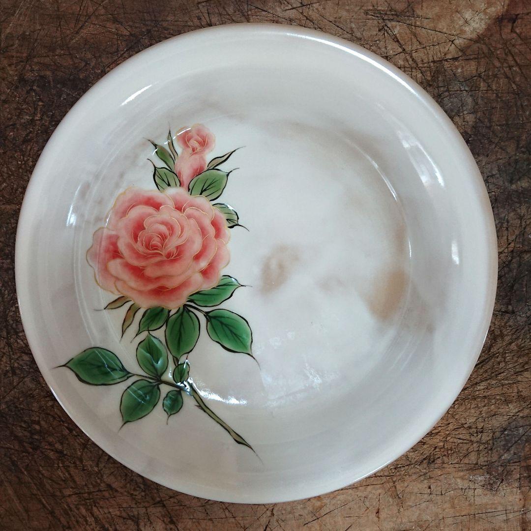 清水焼 京焼 薔薇 土淵陶葊 陶あん とうあん 器 皿 鉢 中鉢 深皿　/萩焼