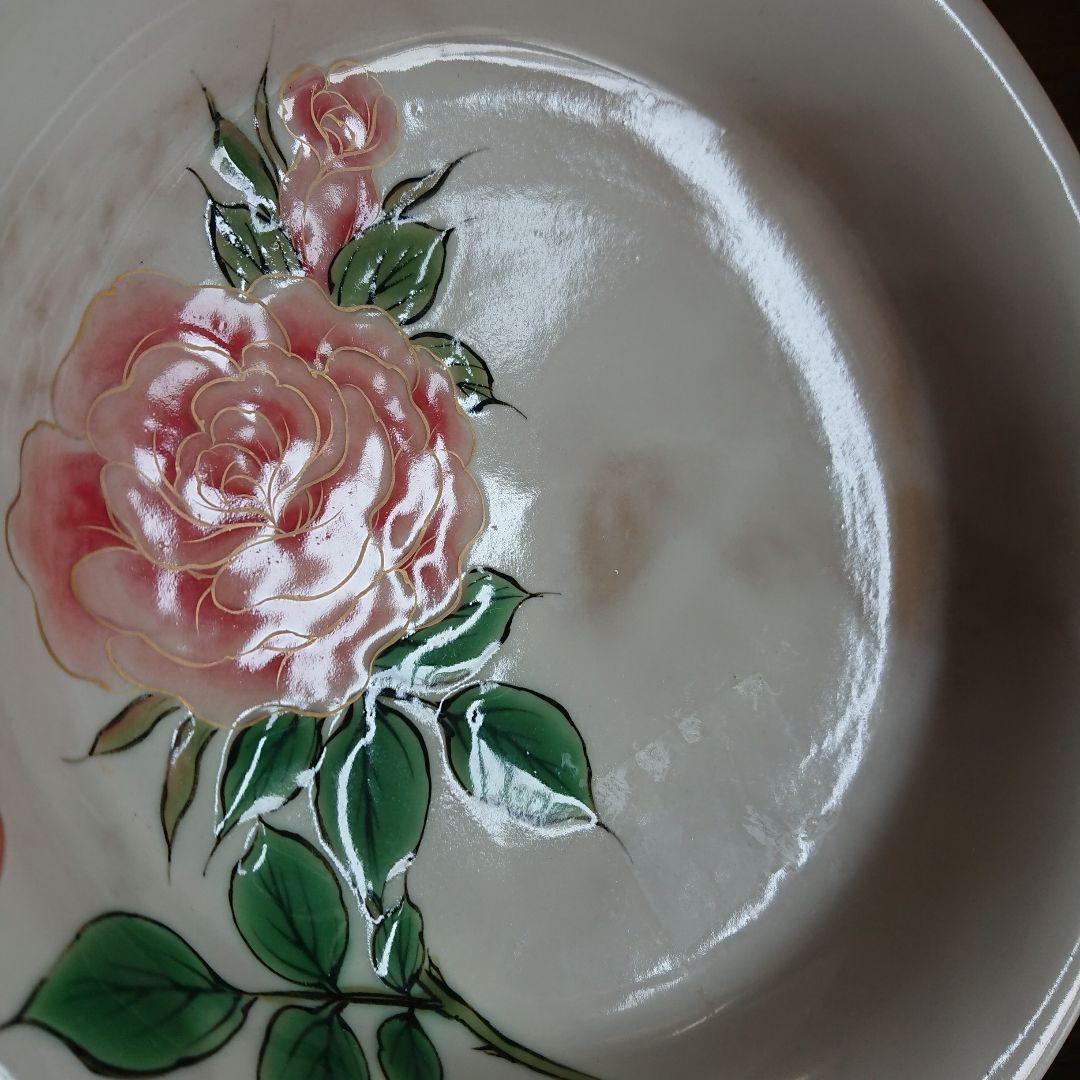 清水焼 京焼 薔薇 土淵陶葊 陶あん とうあん 器 皿 鉢 中鉢 深皿　/萩焼