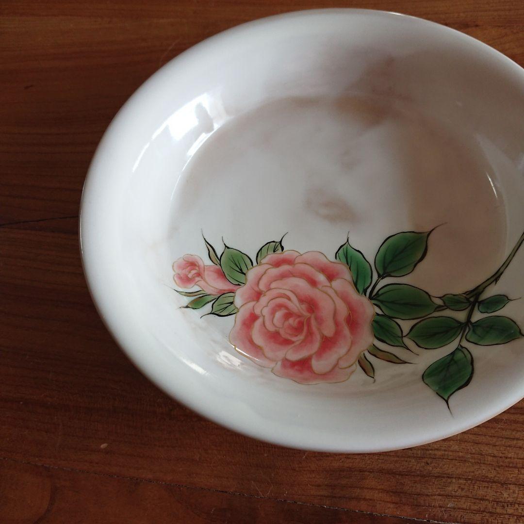 清水焼 京焼 薔薇 土淵陶葊 陶あん とうあん 器 皿 鉢 中鉢 深皿　/萩焼