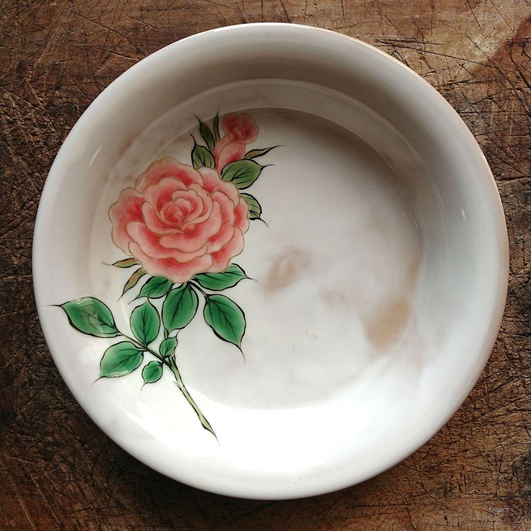 清水焼 京焼 薔薇 土淵陶葊 陶あん とうあん 器 皿 鉢 中鉢 深皿　/萩焼
