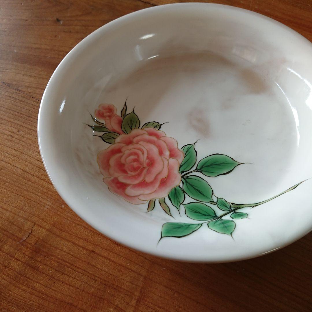 清水焼 京焼 薔薇 土淵陶葊 陶あん とうあん 器 皿 鉢 中鉢 深皿　/萩焼