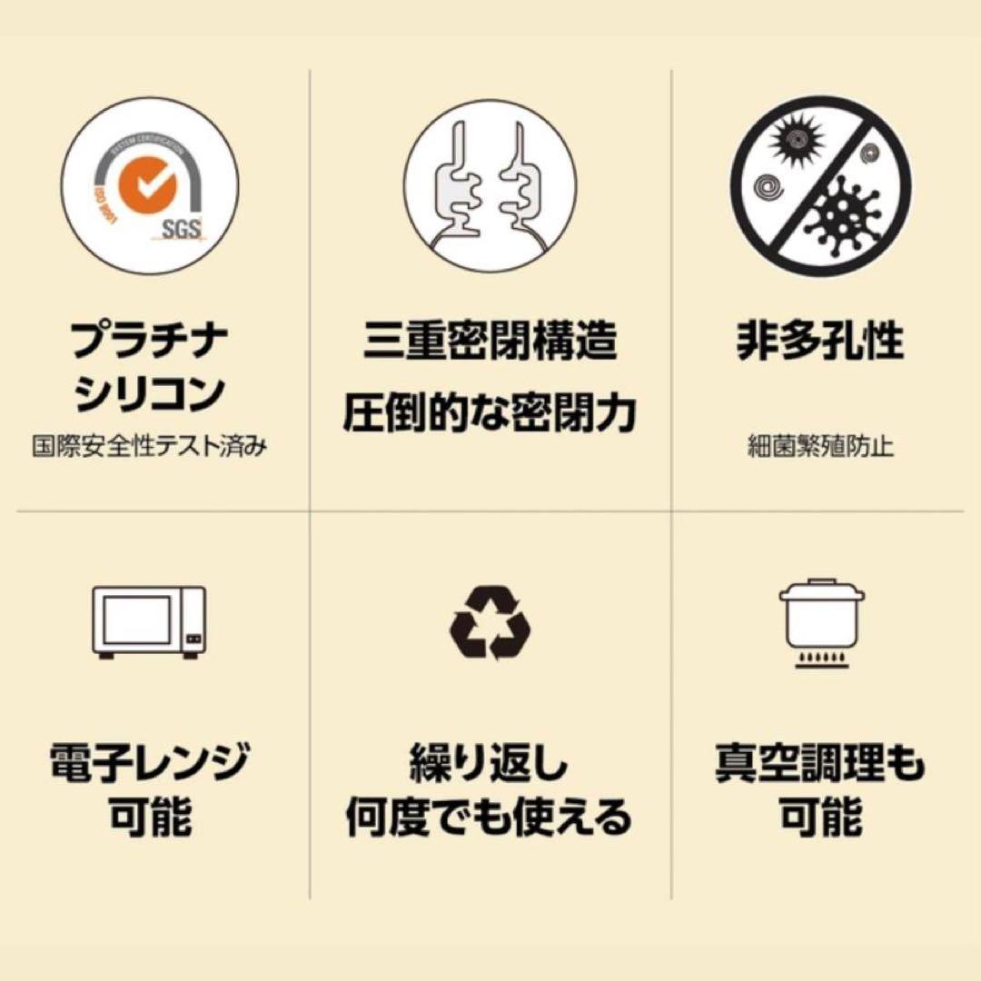 KEEPERBAG シリコンバッグ サイズ別 5個セット ニュートラルカラー