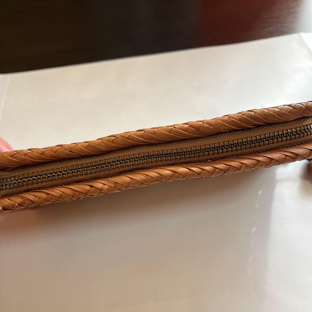 新品未使用 山葡萄 やまぶどう チャーム付き長財布/網代編み