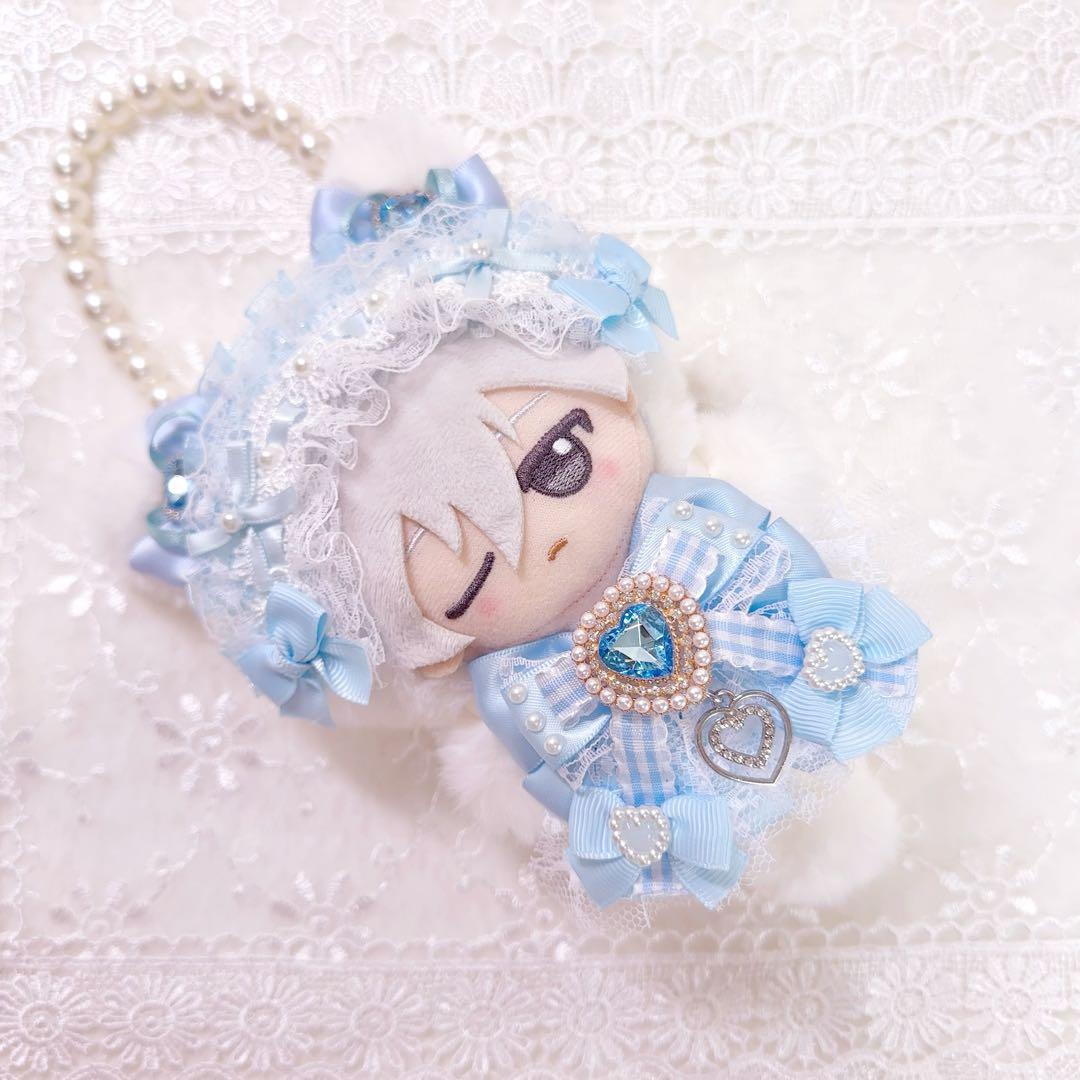 いつぬい　ぬい服　ちびぐるみ　水色　ねこ　白　あんスタ　ロリータ