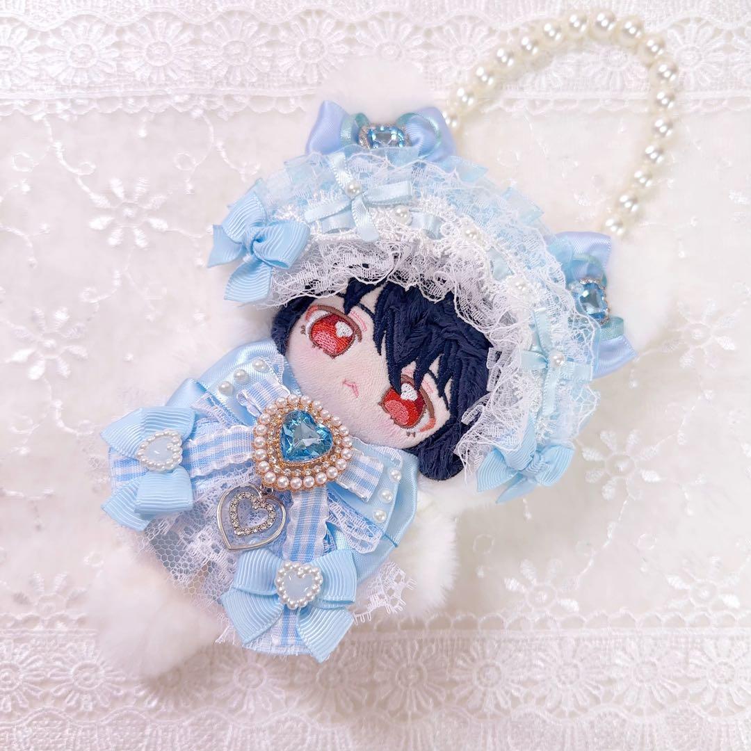 いつぬい　ぬい服　ちびぐるみ　水色　ねこ　白　あんスタ　ロリータ