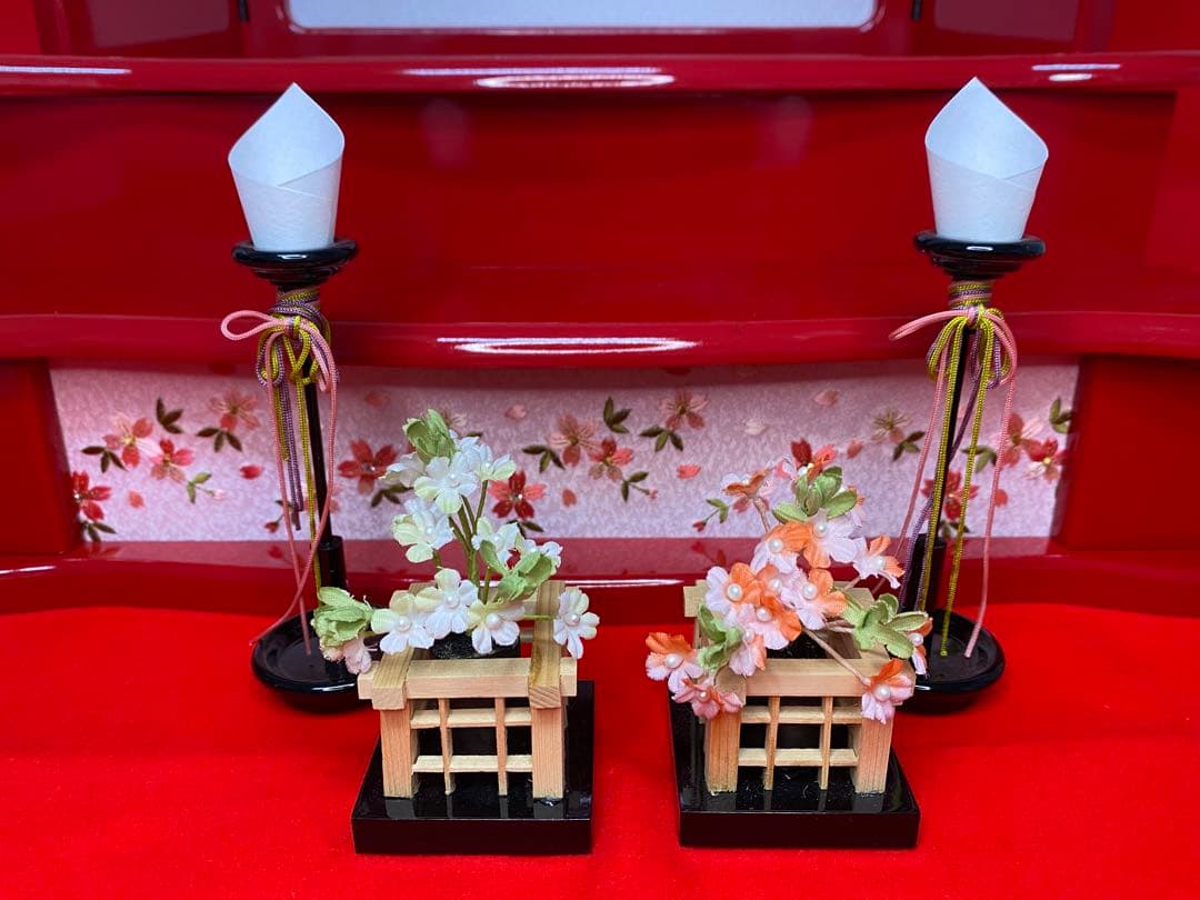 東京久月監製　雛人形　一秀作　江戸木目込人形　親王五人飾り(三人官女付)二段飾り