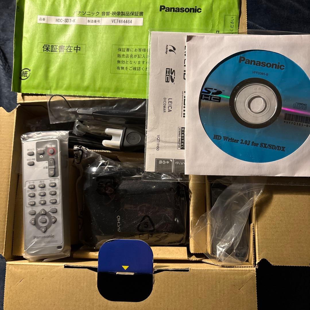 【未使用に近い・動作確認済】Panasonic HDC-SD7-K ビデオカメラ