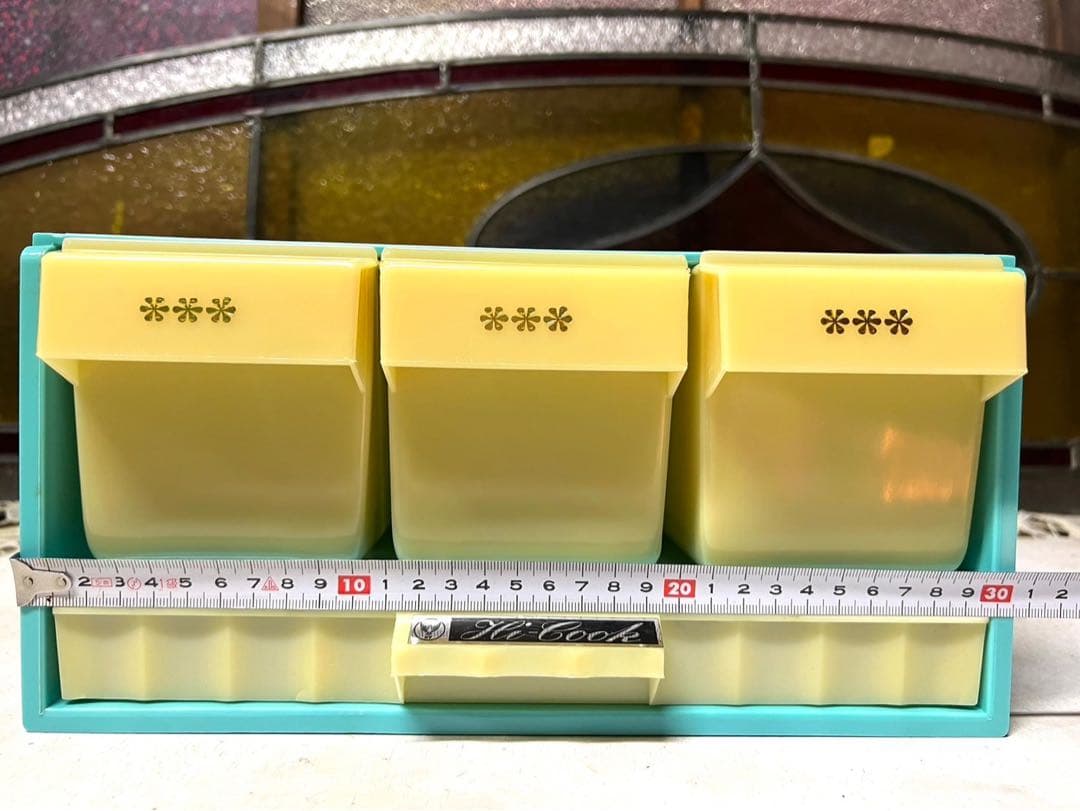 レトロポップ キッチン セット バスケット 調味料ケース 当時物 インテリア