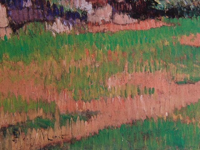 アンリ・モレ、ブルターニュの麦打ち、希少な画集より、高級新品額・額装付