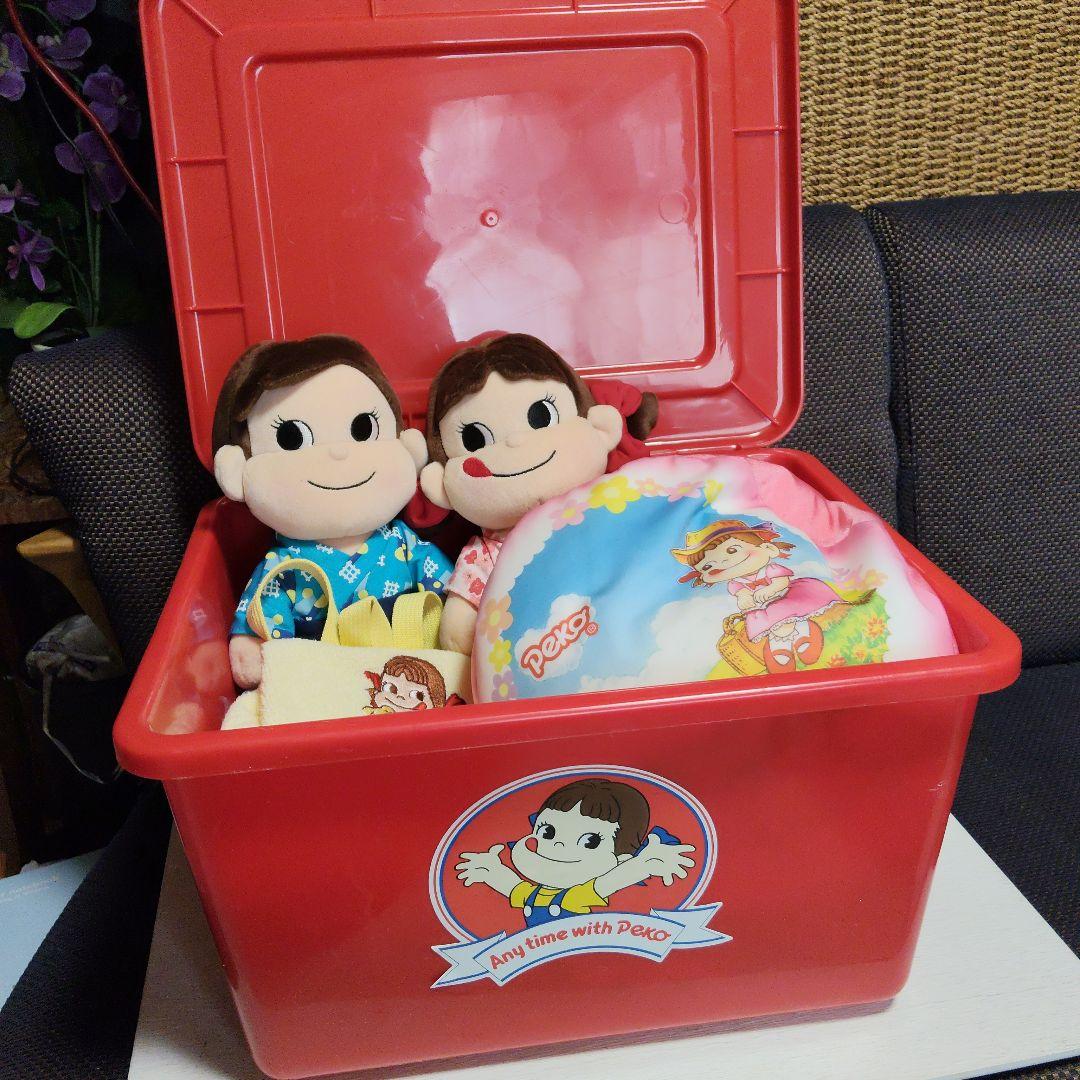 レトロペコちゃんぬいぐるみトートバッグ収納ケースその他約20点以上まとめ売り