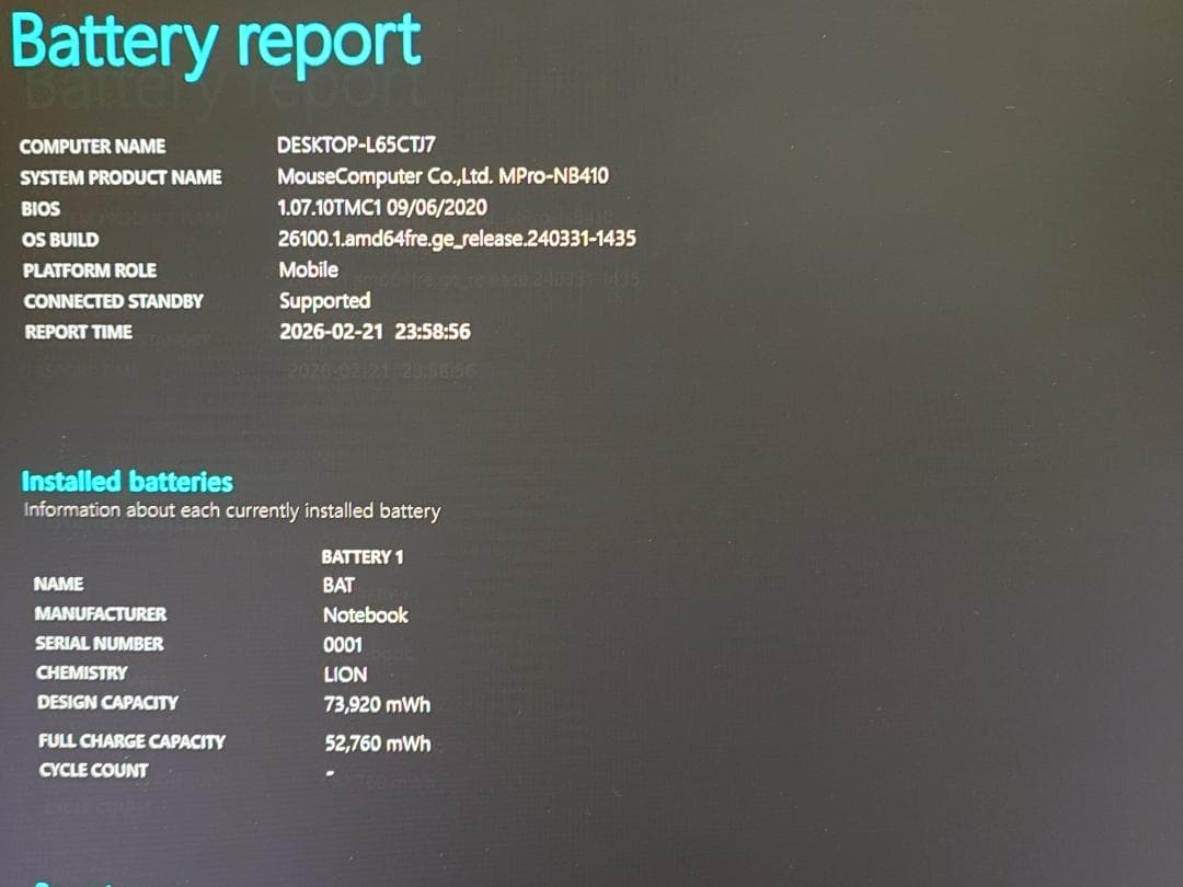 mouse MPro NB410Z 10世代 i7 フルHD 256G 12G