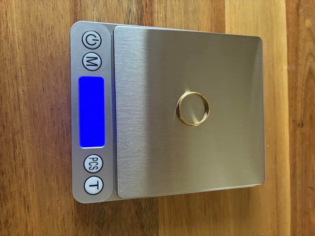 K18 17号 甲丸リング 2.9g 刻印あり