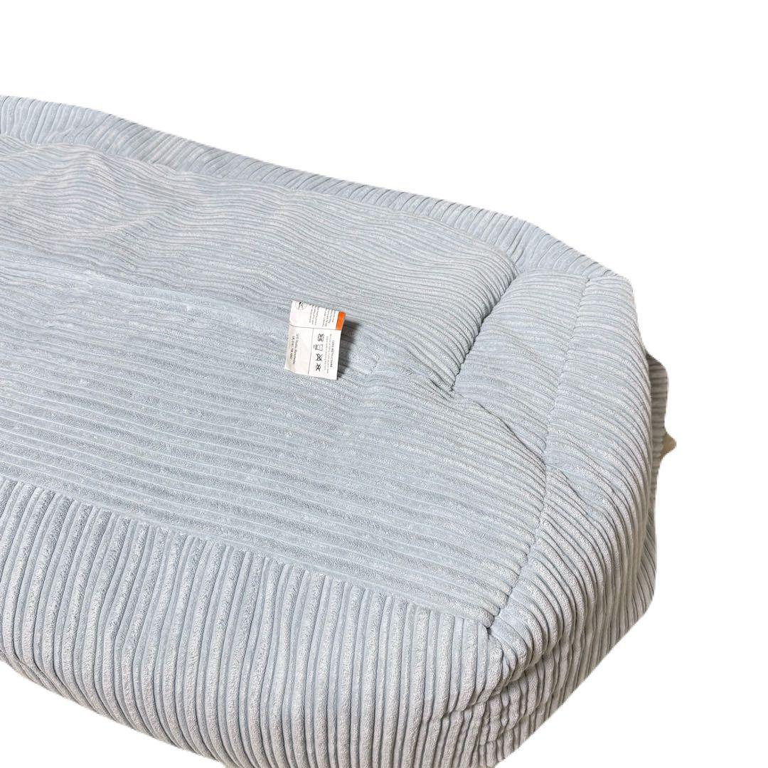 loungepug ビーズクッションソファ クラシックコーデュロイベビーブルー