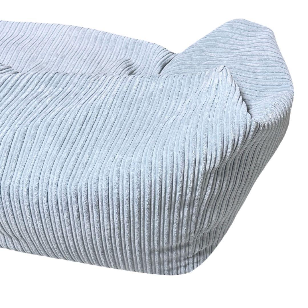 loungepug ビーズクッションソファ クラシックコーデュロイベビーブルー