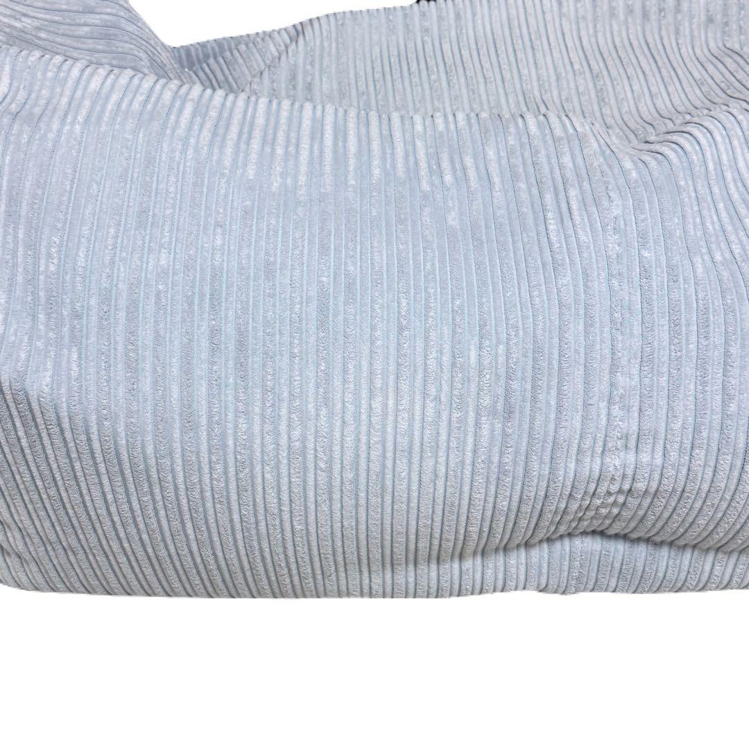 loungepug ビーズクッションソファ クラシックコーデュロイベビーブルー