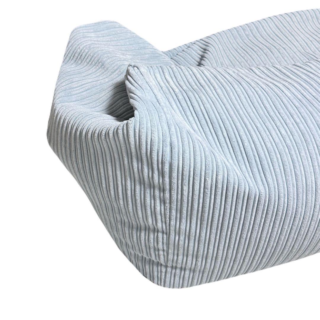 loungepug ビーズクッションソファ クラシックコーデュロイベビーブルー