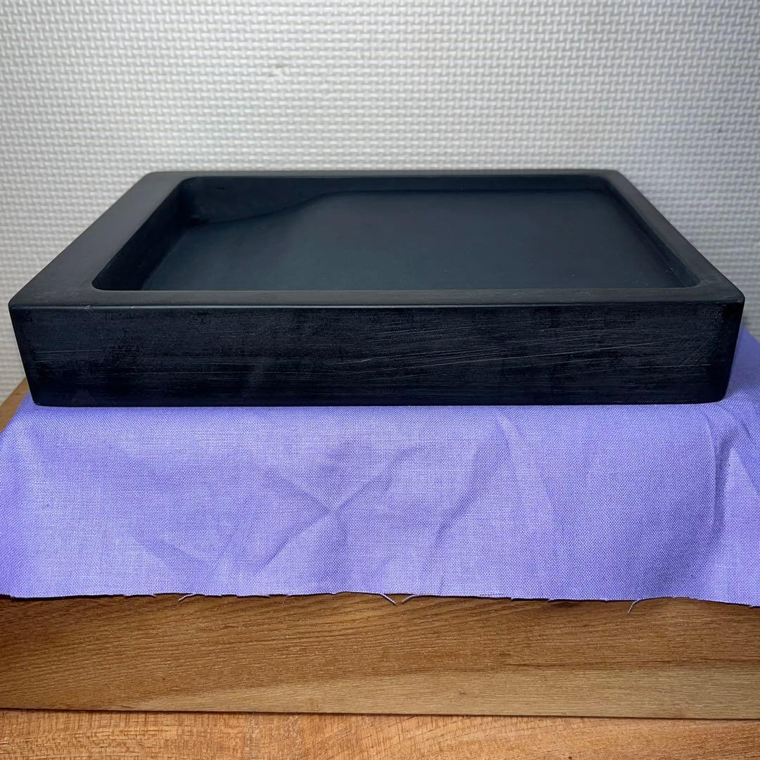 ⭕️雨端硯　鰍沢　文明堂　大型長方研　七寸大　2.3kg超　大作に適応