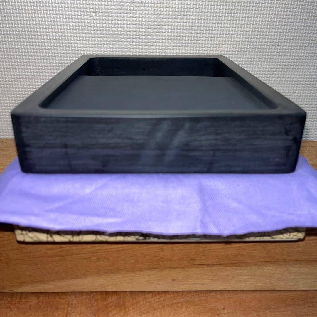⭕️雨端硯　鰍沢　文明堂　大型長方研　七寸大　2.3kg超　大作に適応