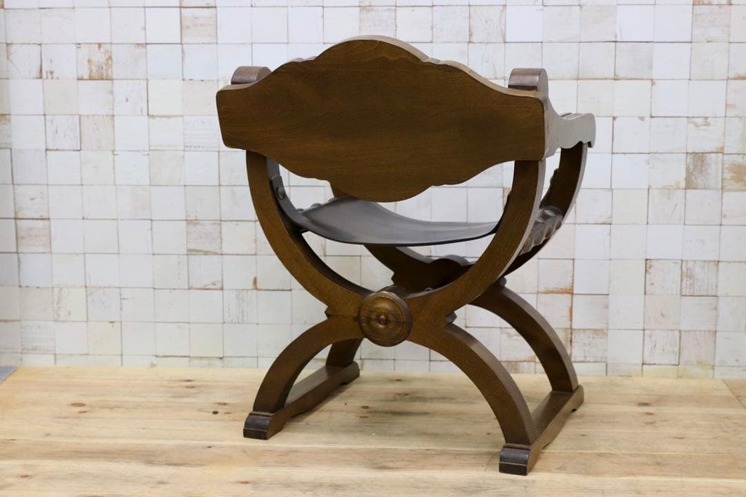 GMIK396A○サボナローラ ダンテスカチェア ヴィンテージ モダン 革張り