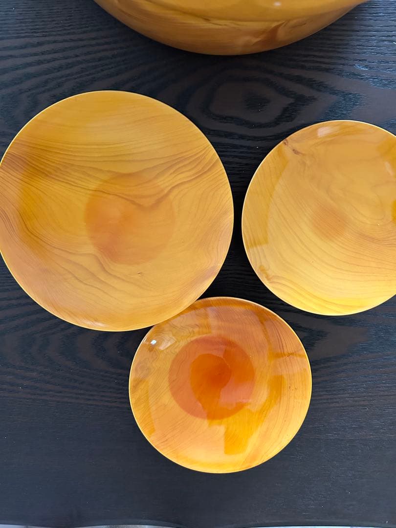 希少　天然木ひのき　茶ひつ　菓子器3点セット