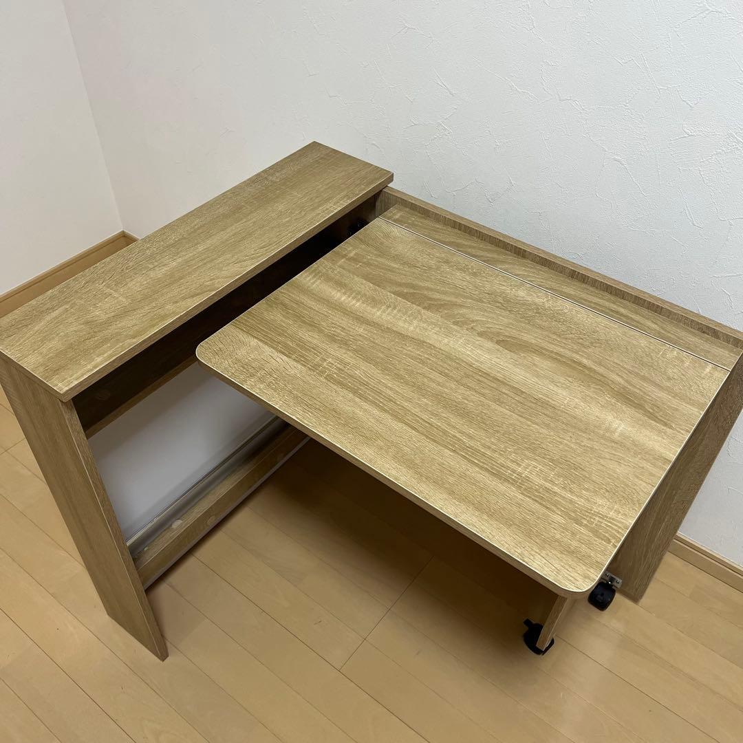 しまうデスク エムール オークナチュラル 組み立て済 (送料込み)
