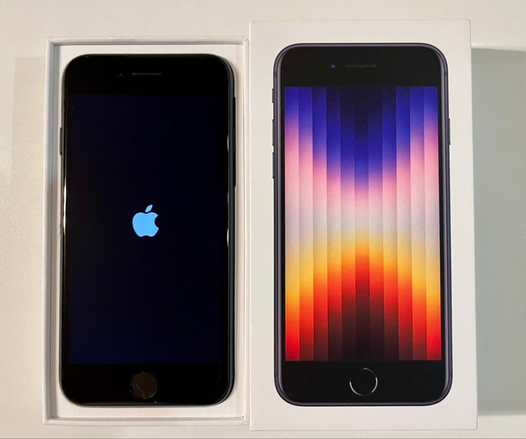 iPhone SE3 64GB ミッドナイト バッテリー85% フルセット