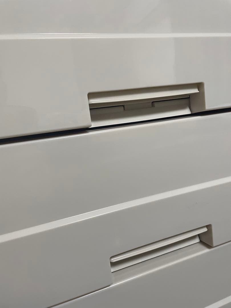 Fits プラス5段チェスト 幅75cmキャスター付きホワイト最終値下げ