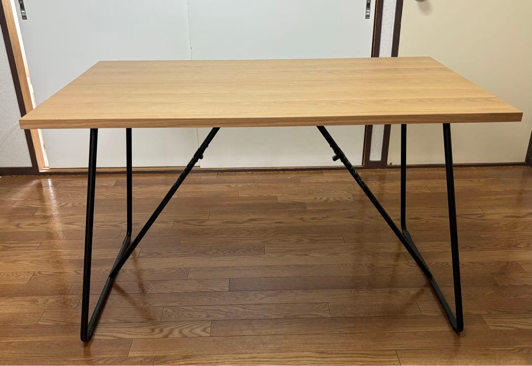 【美品】無印良品　折りたたみテーブル　120cm オーク材