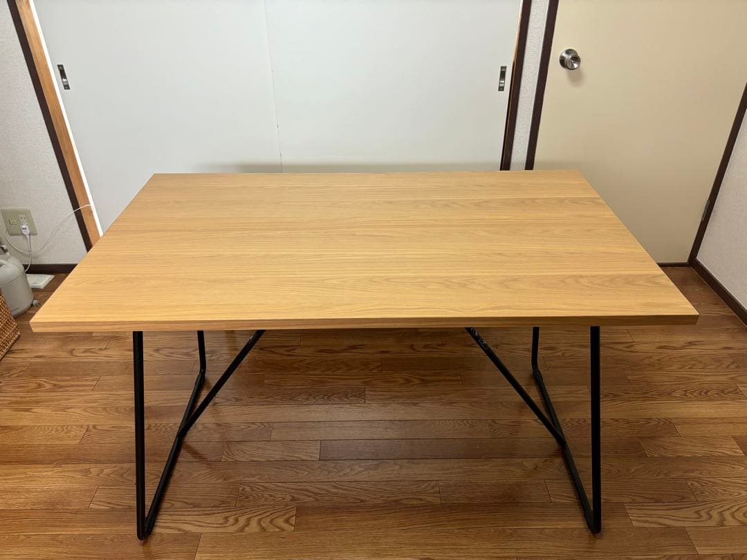 【美品】無印良品　折りたたみテーブル　120cm オーク材