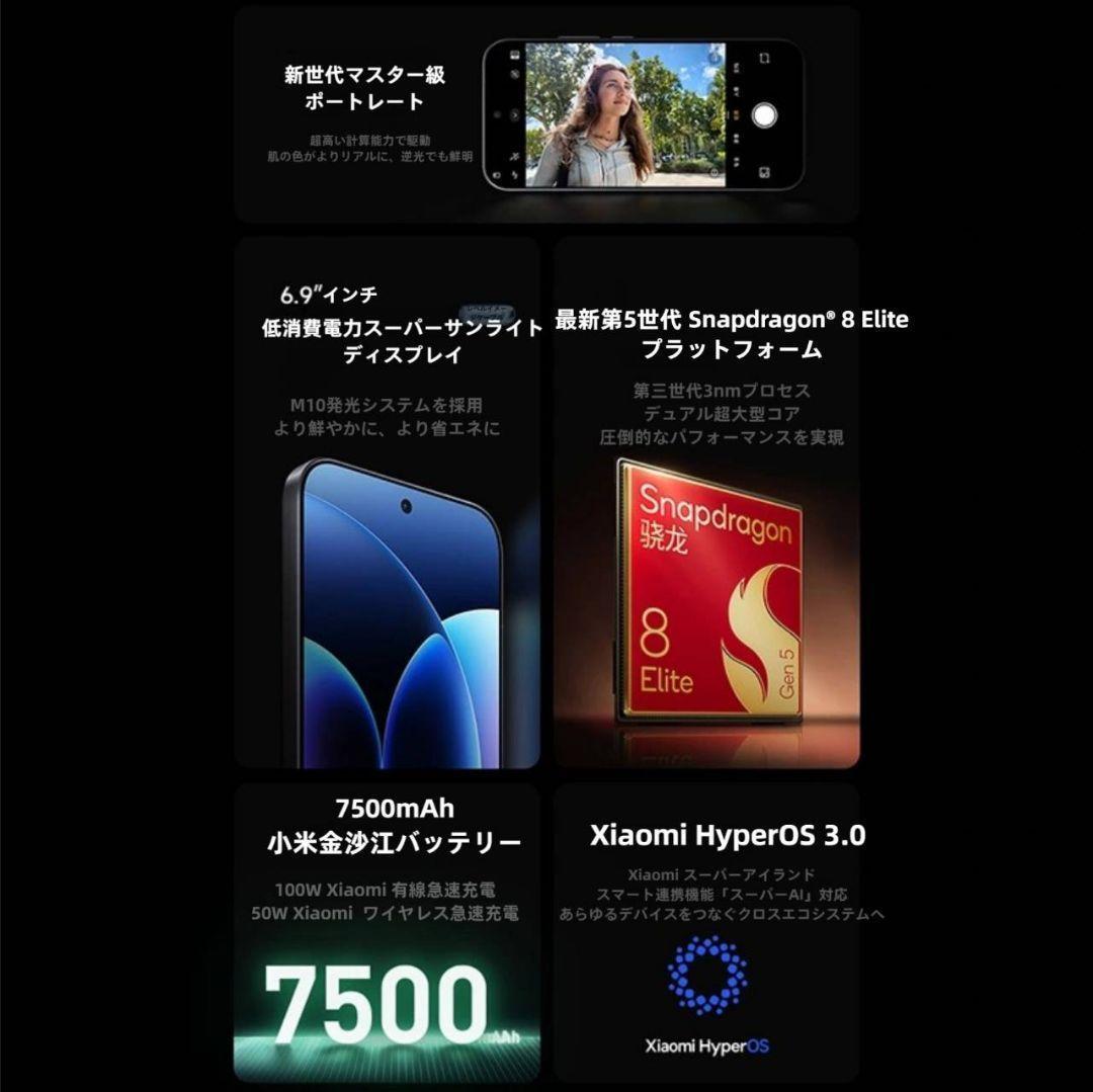 【新品未開封】XIAOMI 17 Pro Max 16GB/512GB ホワイト