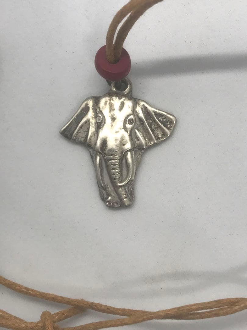 【自作】シルバーネックレス 象【現品限り】