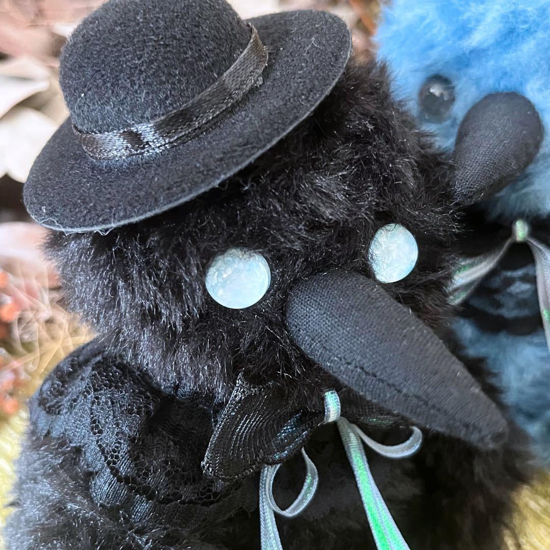 【よるむ】　あみぐるみ　オーダーメイド　ぬいぐるみ　アートドール　カラス