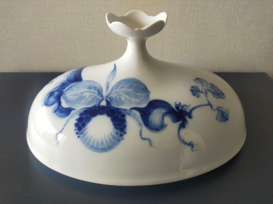 珍品【MEISSEN】ブルーオーキッド 大型スープチューリン 約3.5L 一級品