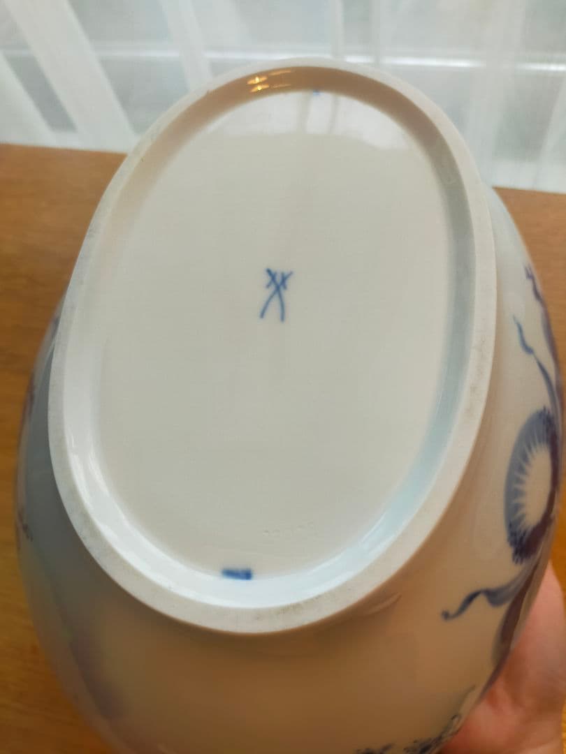 珍品【MEISSEN】ブルーオーキッド 大型スープチューリン 約3.5L 一級品