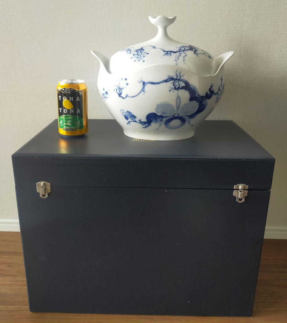珍品【MEISSEN】ブルーオーキッド 大型スープチューリン 約3.5L 一級品