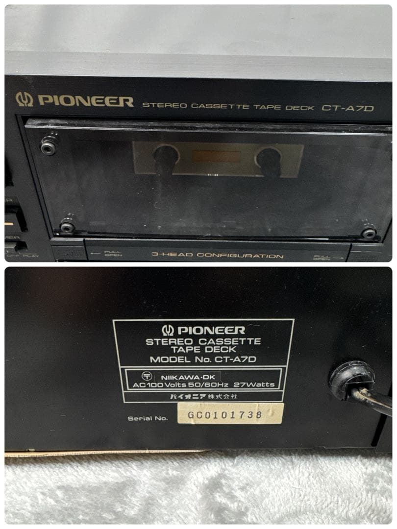 B174 pioneer CT-A7D カセットデッキ パイオニア