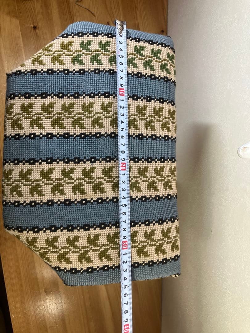 北欧アンティーク スツール（デンマーク製 1920年代頃）刺繍張り東欧現地買付品