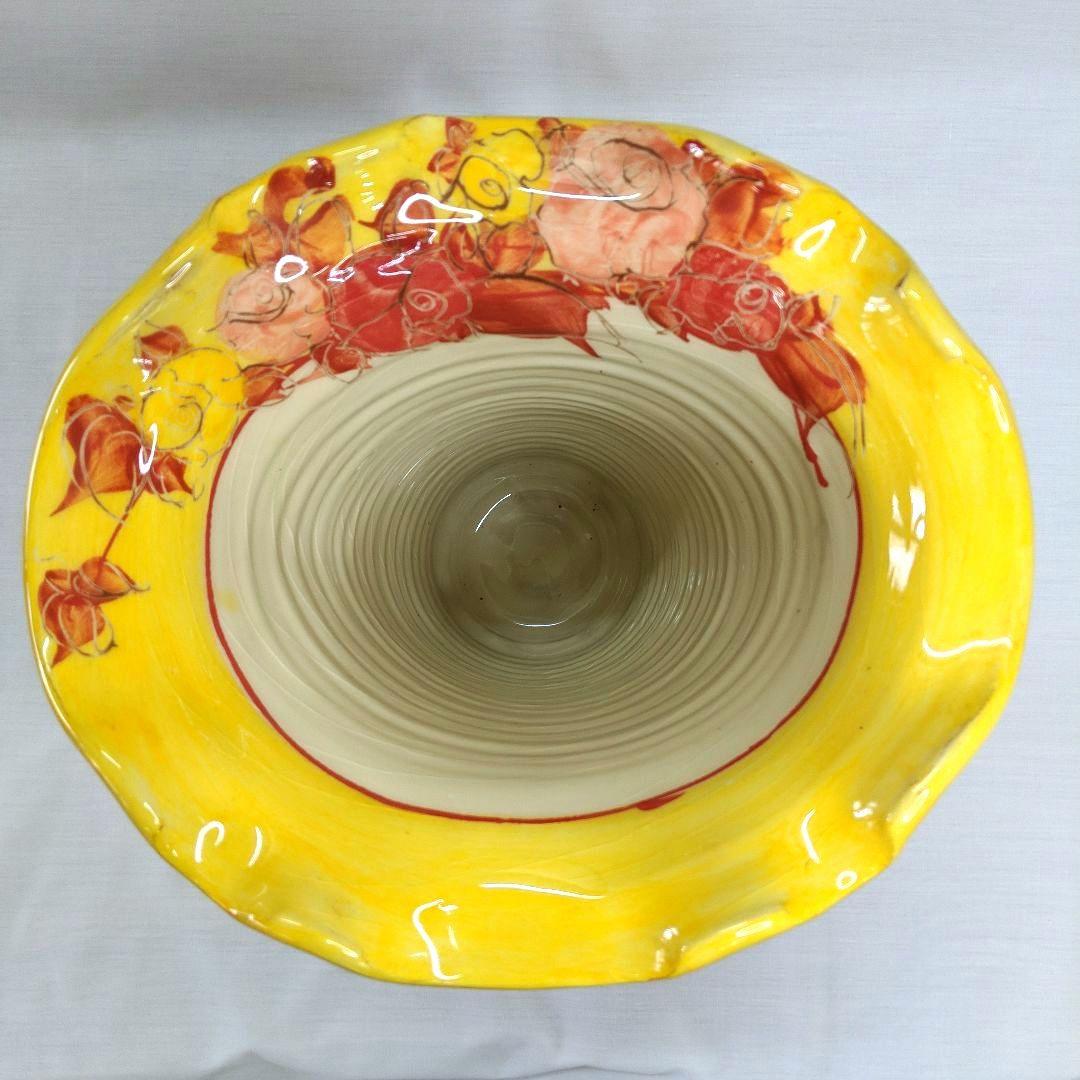 フランス製 花瓶 高さ28cm オレンジ