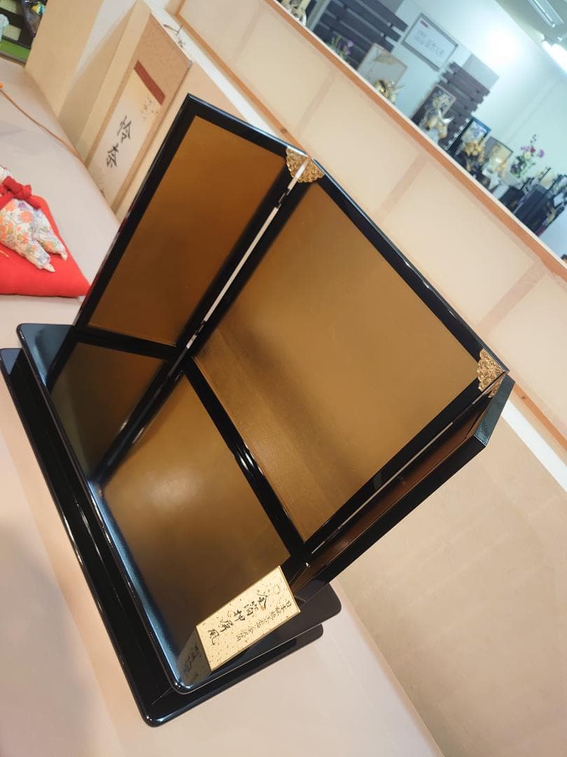 ●新品●　日本伝統工芸品金沢箔　金箔押屏風セット